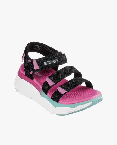  SKECHERS - Giày sandal nữ đế cao phối quai ngang Max Cushioning Slay 