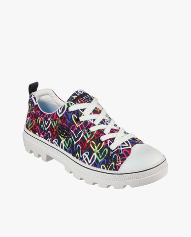  SKECHERS - Giày sneakers nữ cổ thấp Skechers x JGoldcrown Roadies Hashtag Love 