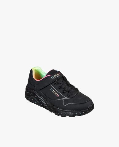  SKECHERS - Giày sneakers trẻ em cổ thấp phối quai dán Uno Lite 