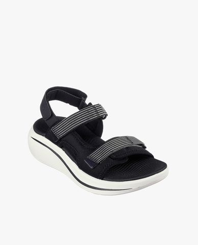  SKECHERS - Giày sandals nữ đế thấp quai ngang thời trang 