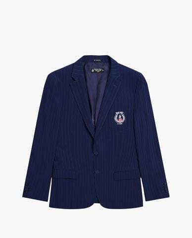  BEVERLY HILLS POLO CLUB - Áo khoác blazer nam kẻ sọc cài nút thời trang 