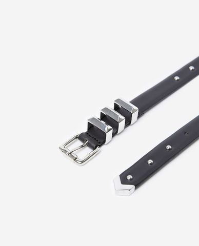  THE KOOPLES - Thắt lưng nữ bản vừa đính hạt stud 