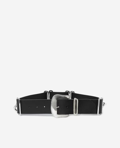  THE KOOPLES - Thắt lưng nữ bản rộng Black Large 