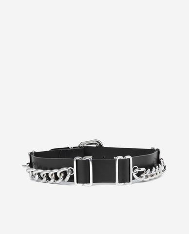  THE KOOPLES - Thắt lưng nữ bản rộng Black Large 