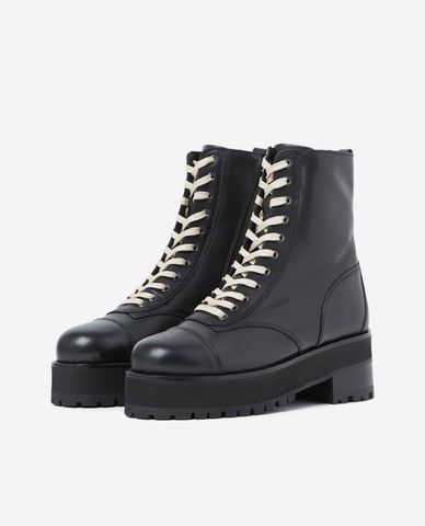  THE KOOPLES - Giày boots nữ cổ cao phối dây 