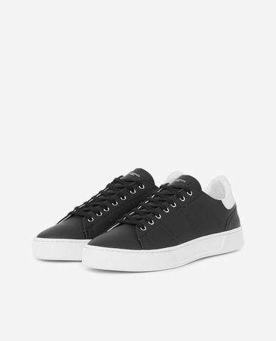  THE KOOPLES - Giày sneaker nam phối dây Black Leather 