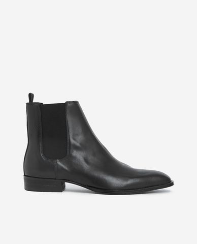  THE KOOPLES - Giày boots nam Flat Black Leather 