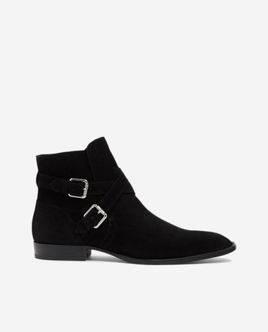  THE KOOPLES - Giày boots nữ cổ cao Black Suede 