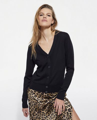  THE KOOPLES - Áo khoác cardigan cổ V tay dài Fine Merino 