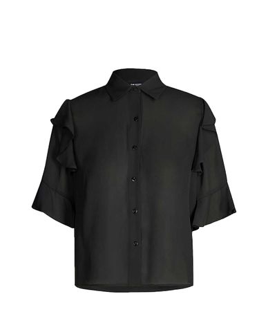  THE KOOPLES - Áo sơ mi nữ phối bèo Pearly Button 