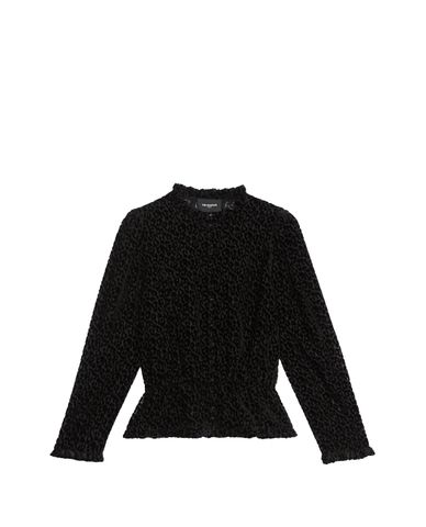  THE KOOPLES - Áo sơ mi nữ tay dài cổ trụ Leopard Print 