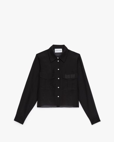  THE KOOPLES - Áo sơ mi nữ tay dài túi hộp thời trang 