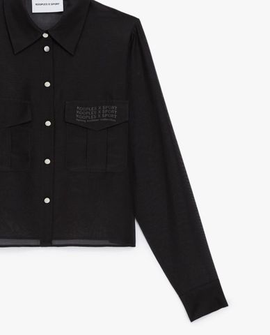  THE KOOPLES - Áo sơ mi nữ tay dài túi hộp thời trang 