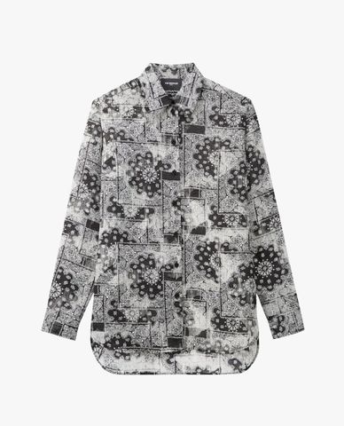  THE KOOPLES - Áo sơ mi nữ dài tay Bandana Print 