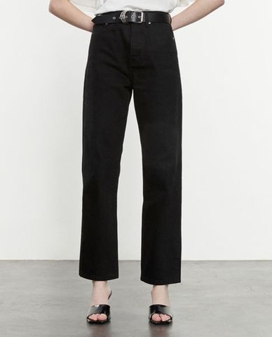  THE KOOPLES - Quần jeans nữ phom suông Straight Cut Black 