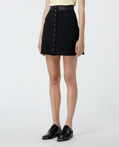 THE KOOPLES - Chân váy mini chữ A Black With Pockets 