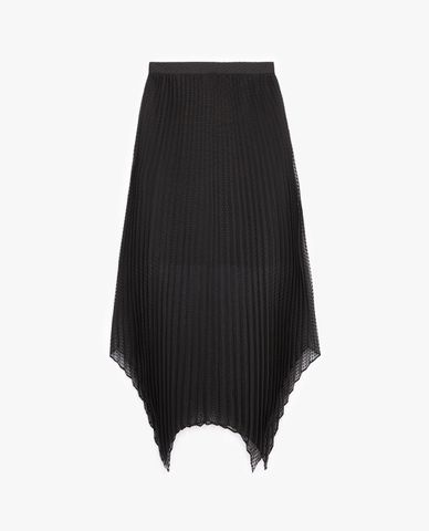  THE KOOPLES - Chân váy midi xếp ly Dotted Black 