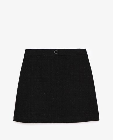  THE KOOPLES - Chân váy mini chữ A Tweed With Sparkle Effect 