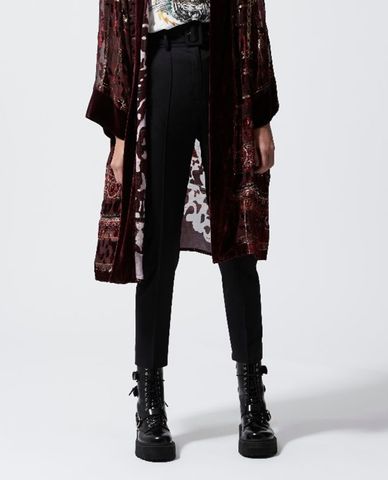  THE KOOPLES - Quần kiểu nữ phom ôm Wool Black Suit 