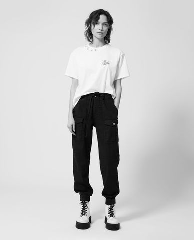  THE KOOPLES - Quần khaki nữ túi hộp Fluid 