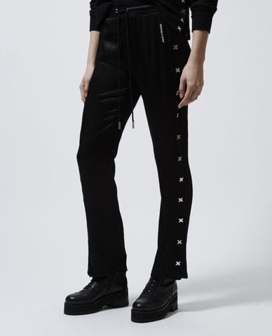  THE KOOPLES - Quần kiểu nữ rút dây Loose Fitting Black 