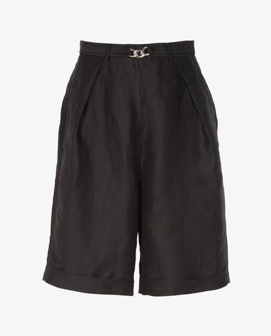  THE KOOPLES - Quần shorts nữ Bermuda In Wool With Chain Belt 