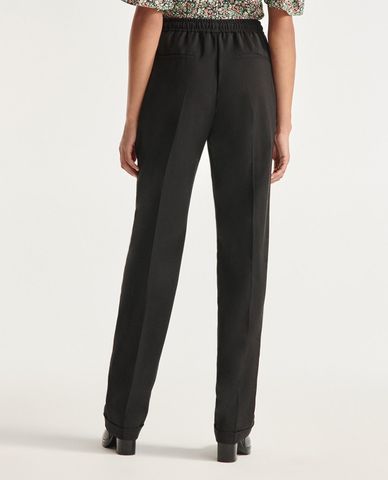  THE KOOPLES - Quần kiểu nữ ống suông lưng thun Straight Cut 