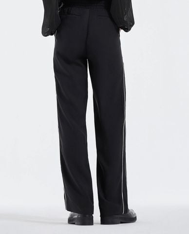  THE KOOPLES - Quần kiểu nữ lưng thun ống rộng Drawstrings 