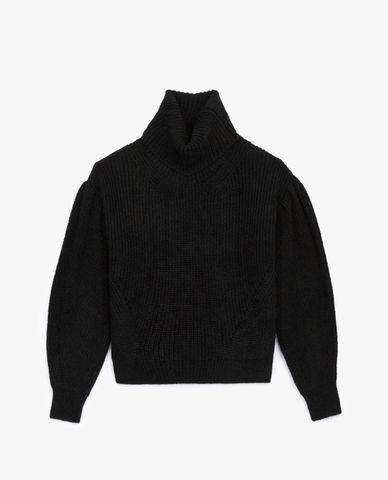  THE KOOPLES - Áo sweater nữ cổ lọ Knit Black Turtleneck 