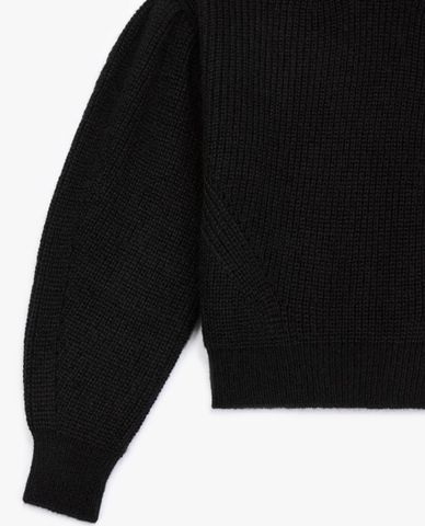  THE KOOPLES - Áo sweater nữ cổ lọ Knit Black Turtleneck 