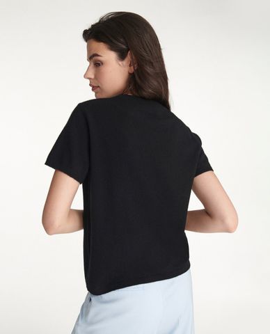  THE KOOPLES - Áo sweater nữ cổ tròn ngắn tay Cashmere 