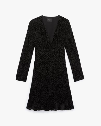  THE KOOPLES - Đầm mini tay dài cổ chữ V Robe 