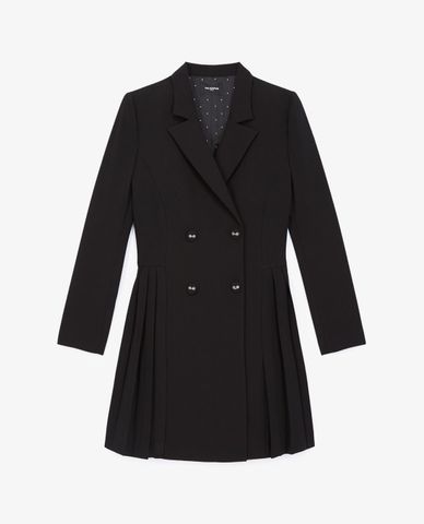  THE KOOPLES - Đầm mini phom blazer thanh lịch Black Jacket 
