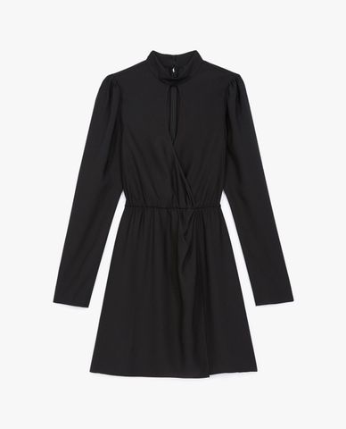  THE KOOPLES - Đầm mini cổ tròn tay dài nhấn eo 
