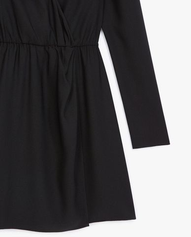  THE KOOPLES - Đầm mini cổ tròn tay dài nhấn eo 