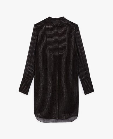  THE KOOPLES - Đầm sơ mi tay dài Striped 
