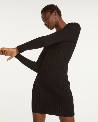  THE KOOPLES - Đầm mini cổ vuông tay dài phom ôm thời trang 