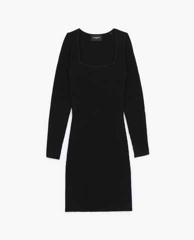  THE KOOPLES - Đầm mini cổ vuông tay dài phom ôm thời trang 