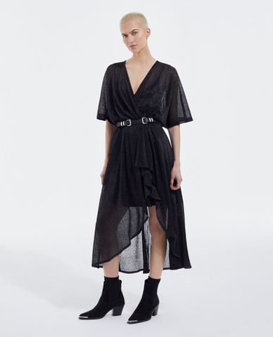  THE KOOPLES - Đầm midi dáng quấn lệch tà hiện đại 