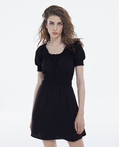  THE KOOPLES - Đầm mini ngắn tay bèo nhún Puffed Sleeves 