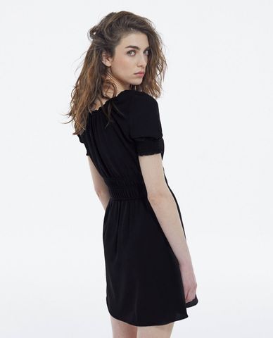  THE KOOPLES - Đầm mini ngắn tay bèo nhún Puffed Sleeves 