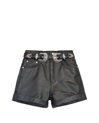  THE KOOPLES - Quần short nữ da Black Belted 