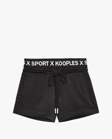  THE KOOPLES - Quần short nữ lưng thun Flowing Black 
