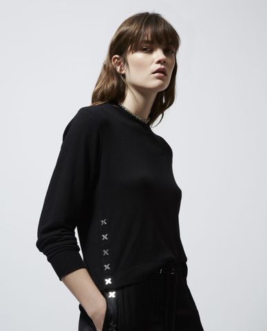  THE KOOPLES - Áo sweater nữ tay dài cổ tròn 