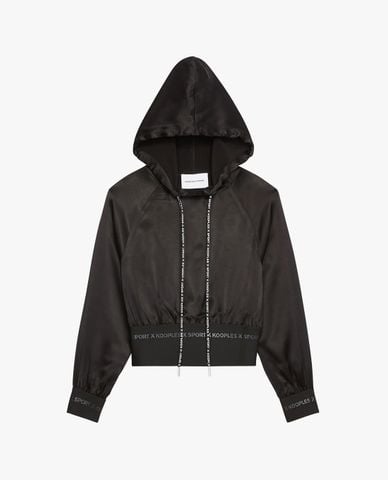  THE KOOPLES - Áo hoodie nữ tay dài Elastic Logo Band 