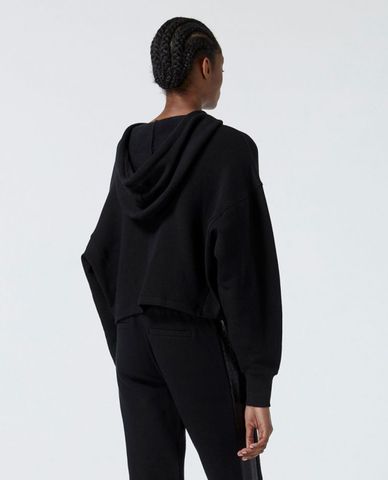  THE KOOPLES - Áo sweatshirt phối mũ tay dài Black With Logo The Kooples 