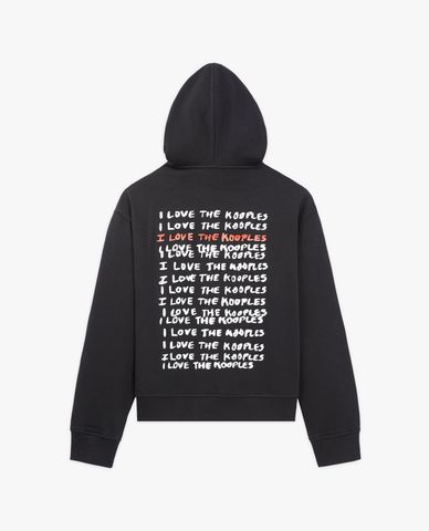  THE KOOPLES - Áo hoodie nữ phối mũ Chest Writing 