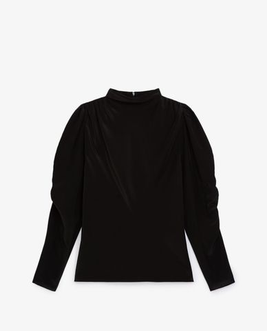  THE KOOPLES - Áo kiểu nữ cổ tròn tay dài Gathering 