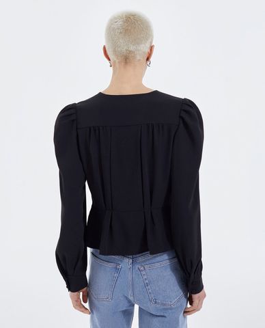  THE KOOPLES - Áo kiểu nữ cổ V tay dài nữ tính 