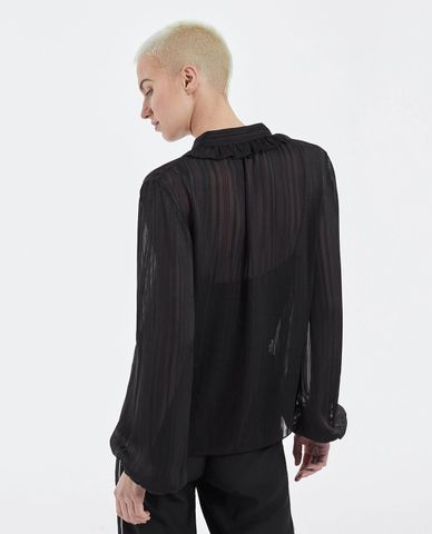  THE KOOPLES - Áo kiểu nữ phom suông tay dài Knotted Collar 